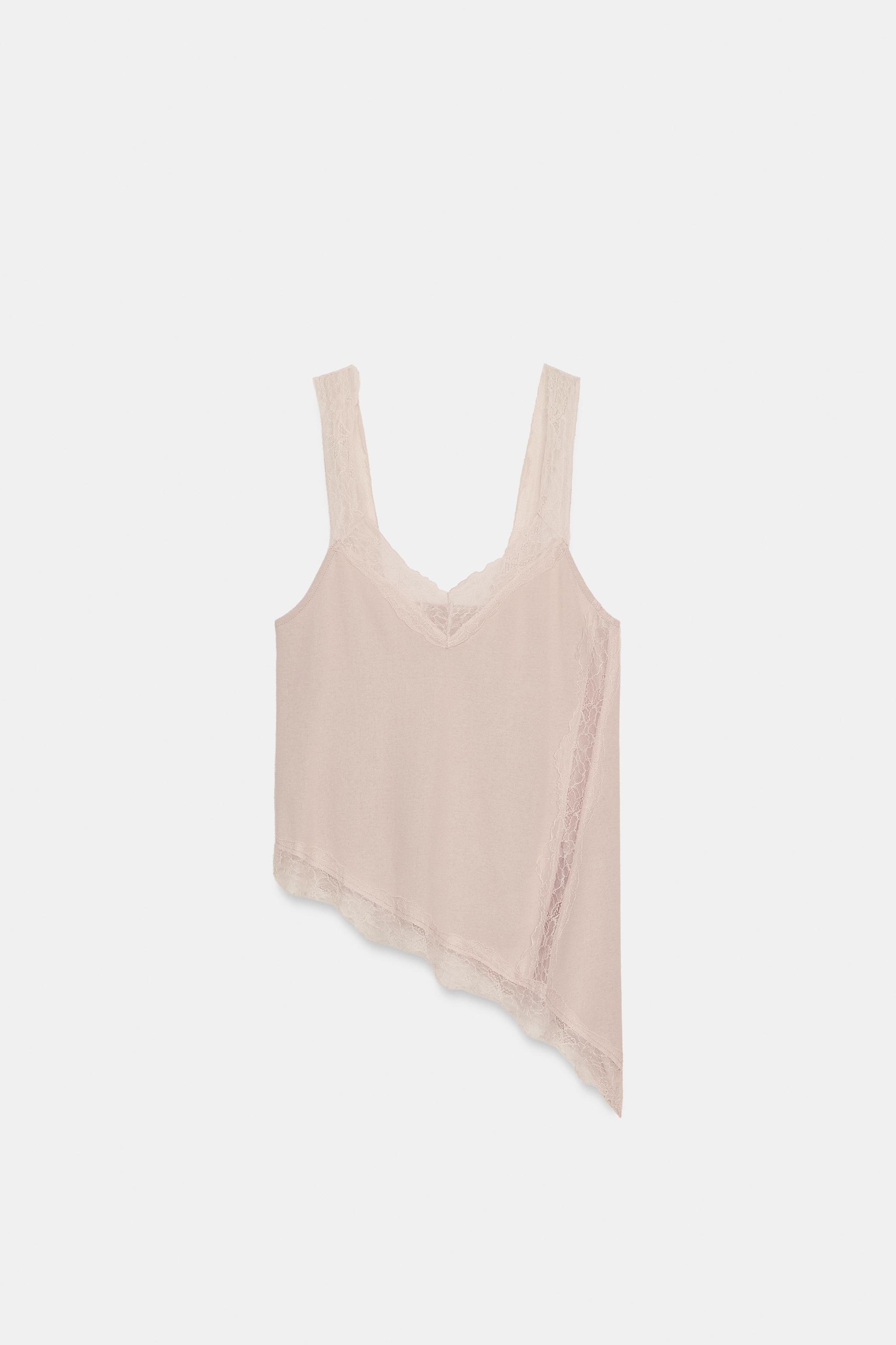 RUSTIC ASYMMETRIC LACE TOP